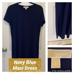 Michael Kors Navy Blue Maxi Dress